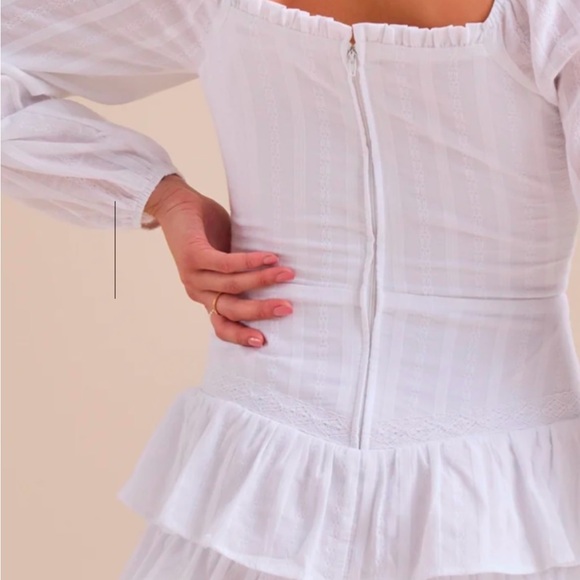 GORGEOUS WHITE Ruffle Dress - Picture 2 of 4